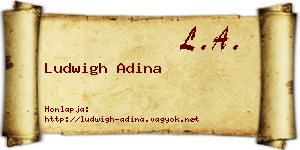 Ludwigh Adina névjegykártya